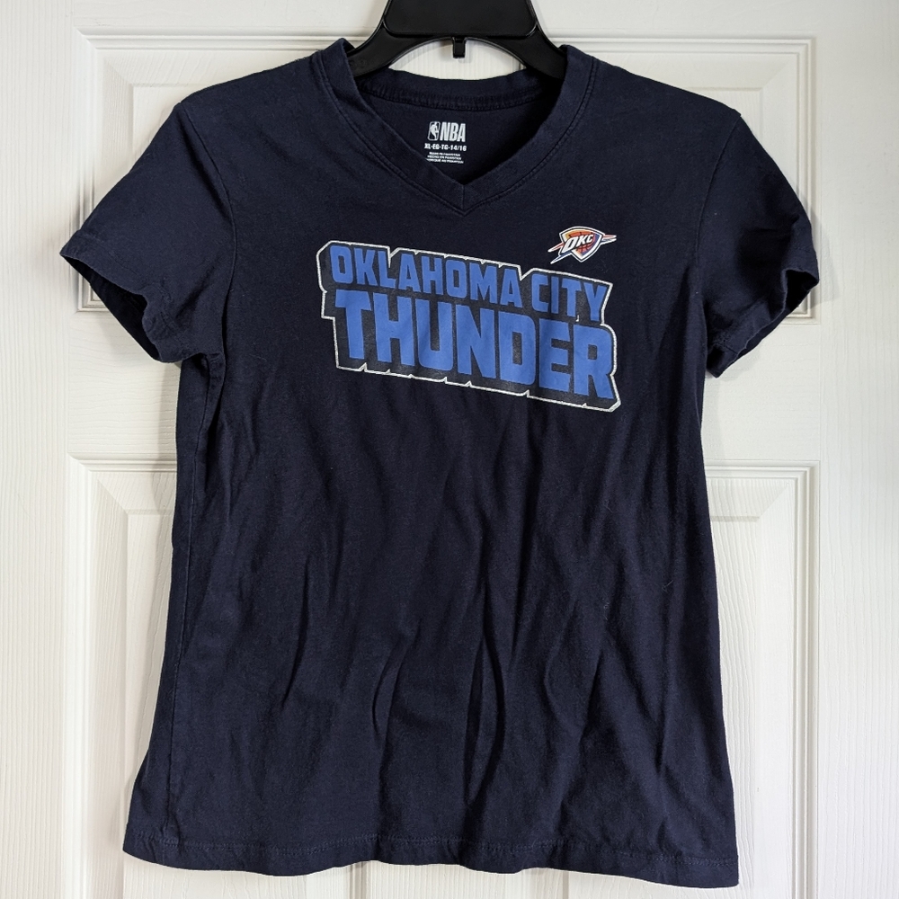 NBA Oklahoma City Thunder Girl's Navy Blue T-Shirt Size XL
